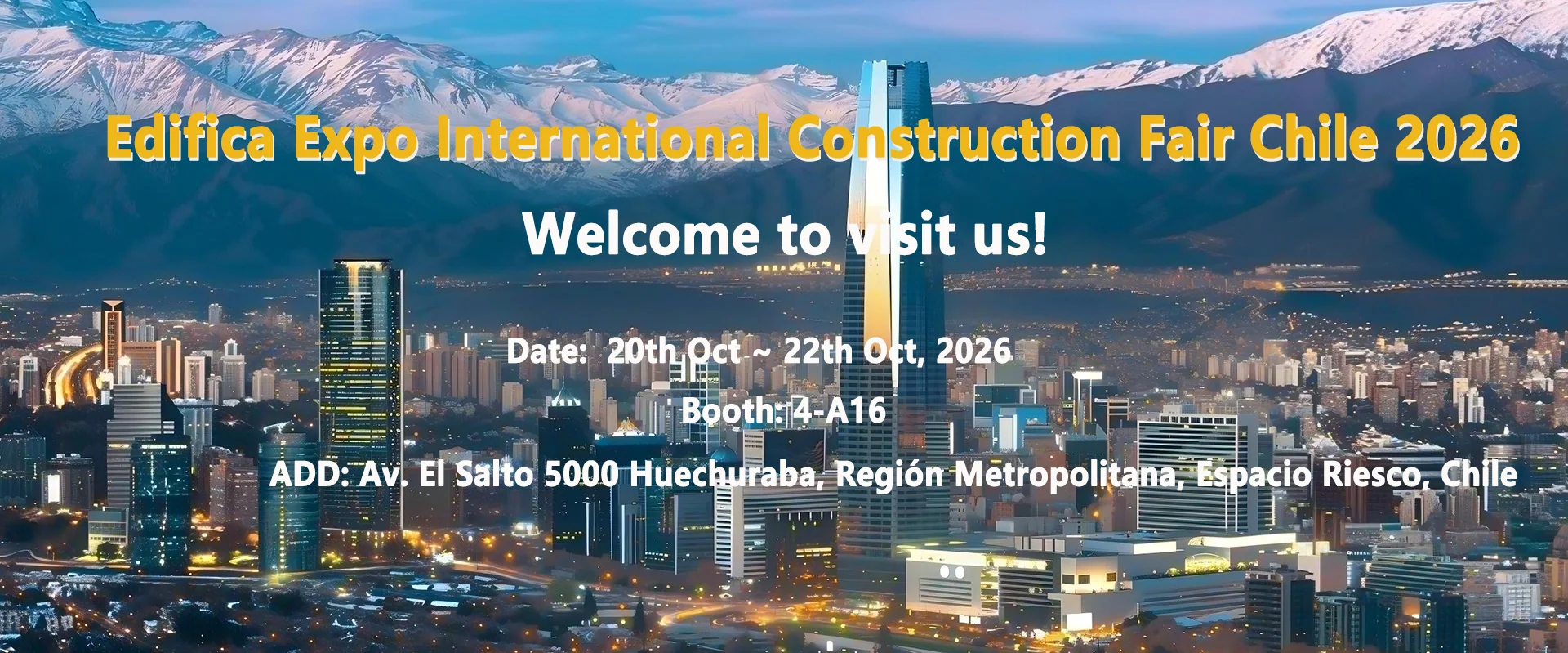 EXCON Chile 2026 steel industry exhibition promotional banne