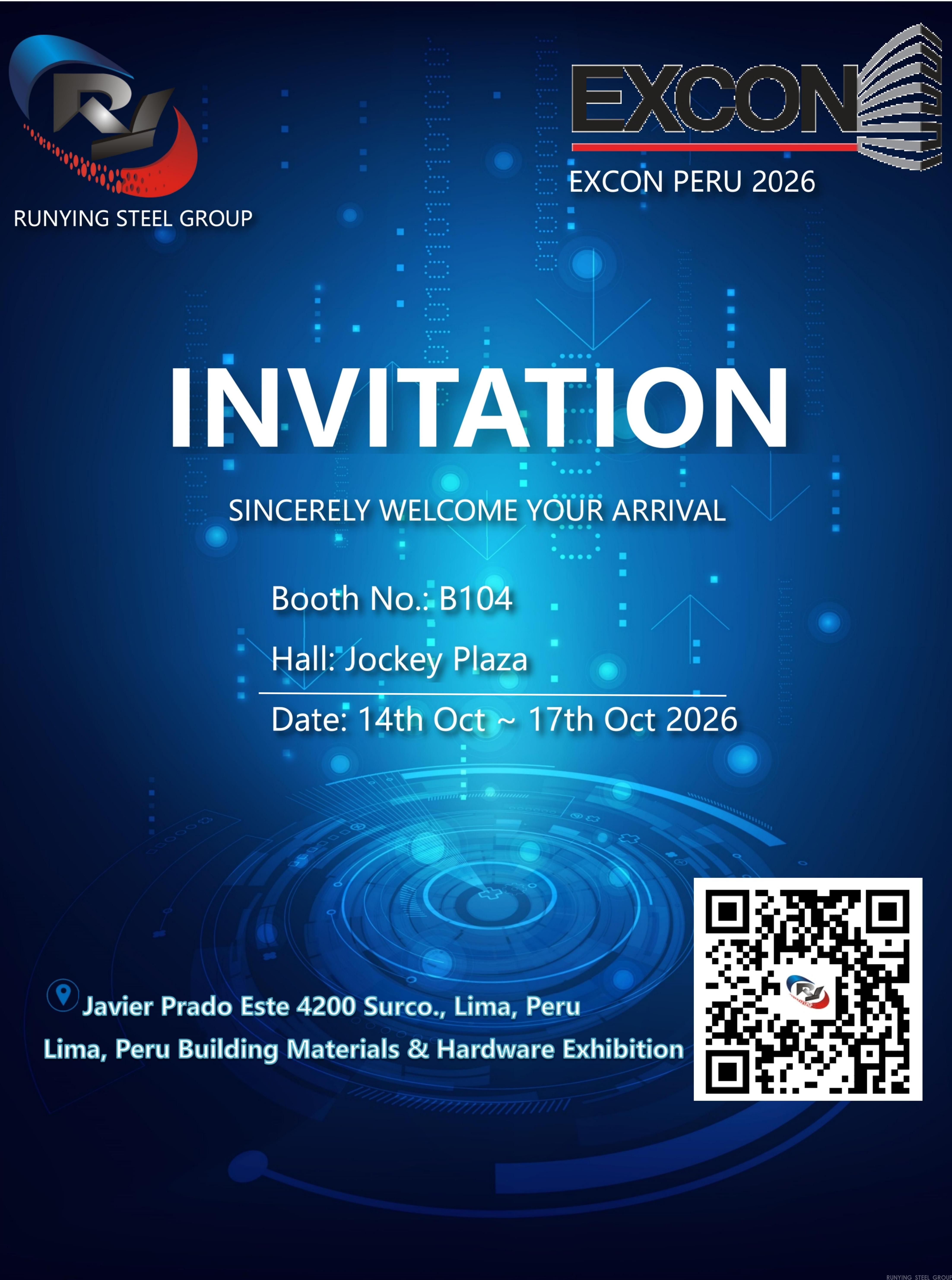 Meet RUNYING Steel Group at EXCON PERU & EDIFICA CHILE 2026(图1)