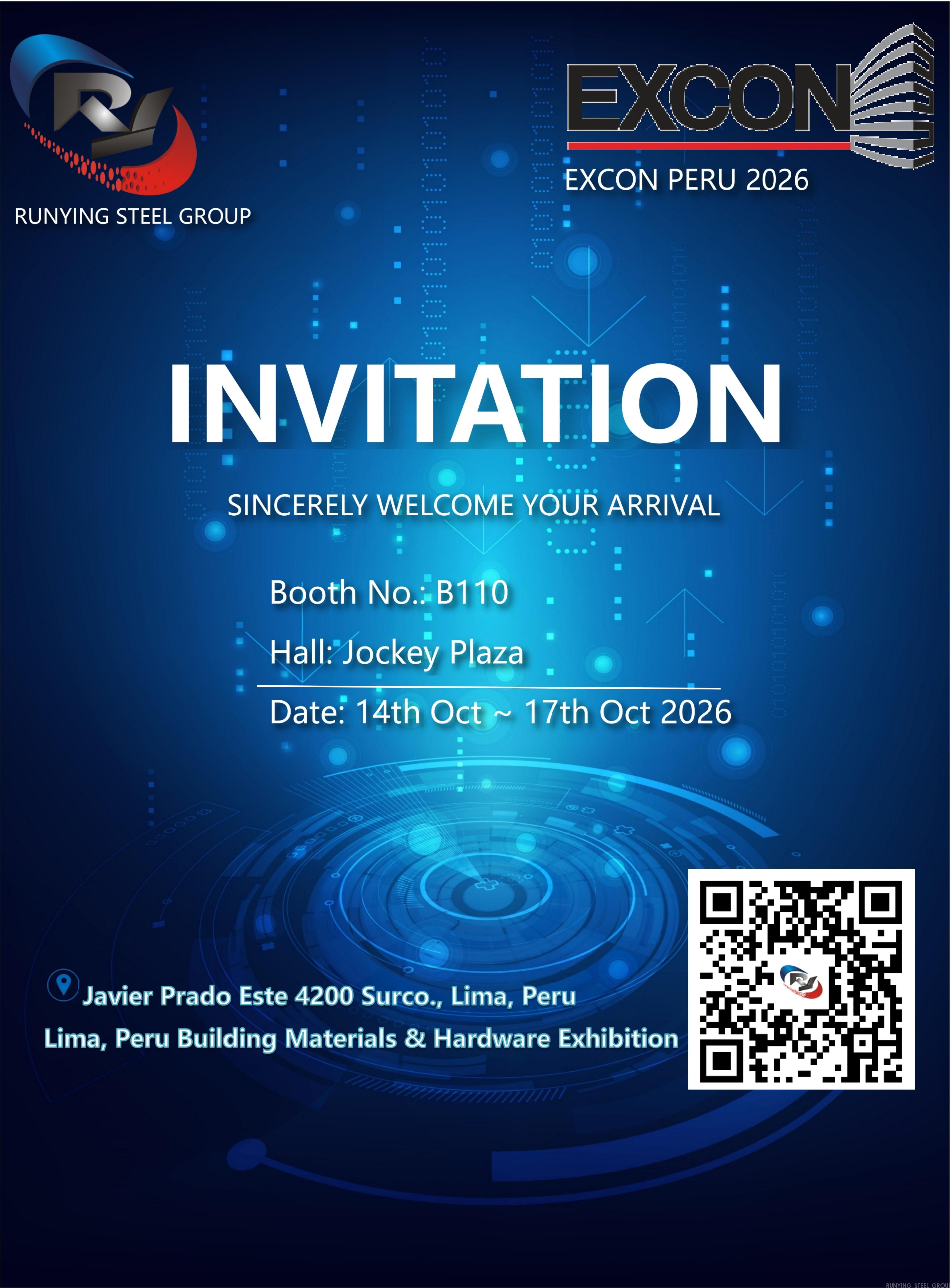 Meet RUNYING Steel Group at EXCON PERU & EDIFICA CHILE 2026(图1)